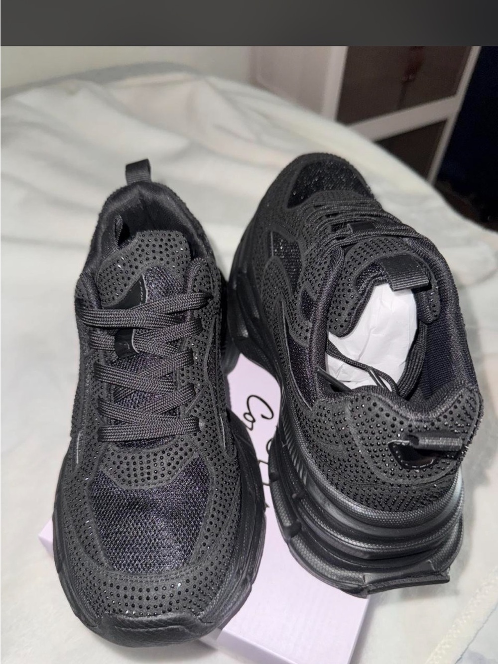 Women’s Black Athletic Sneakers - Comfortable Everyday Running Shoes